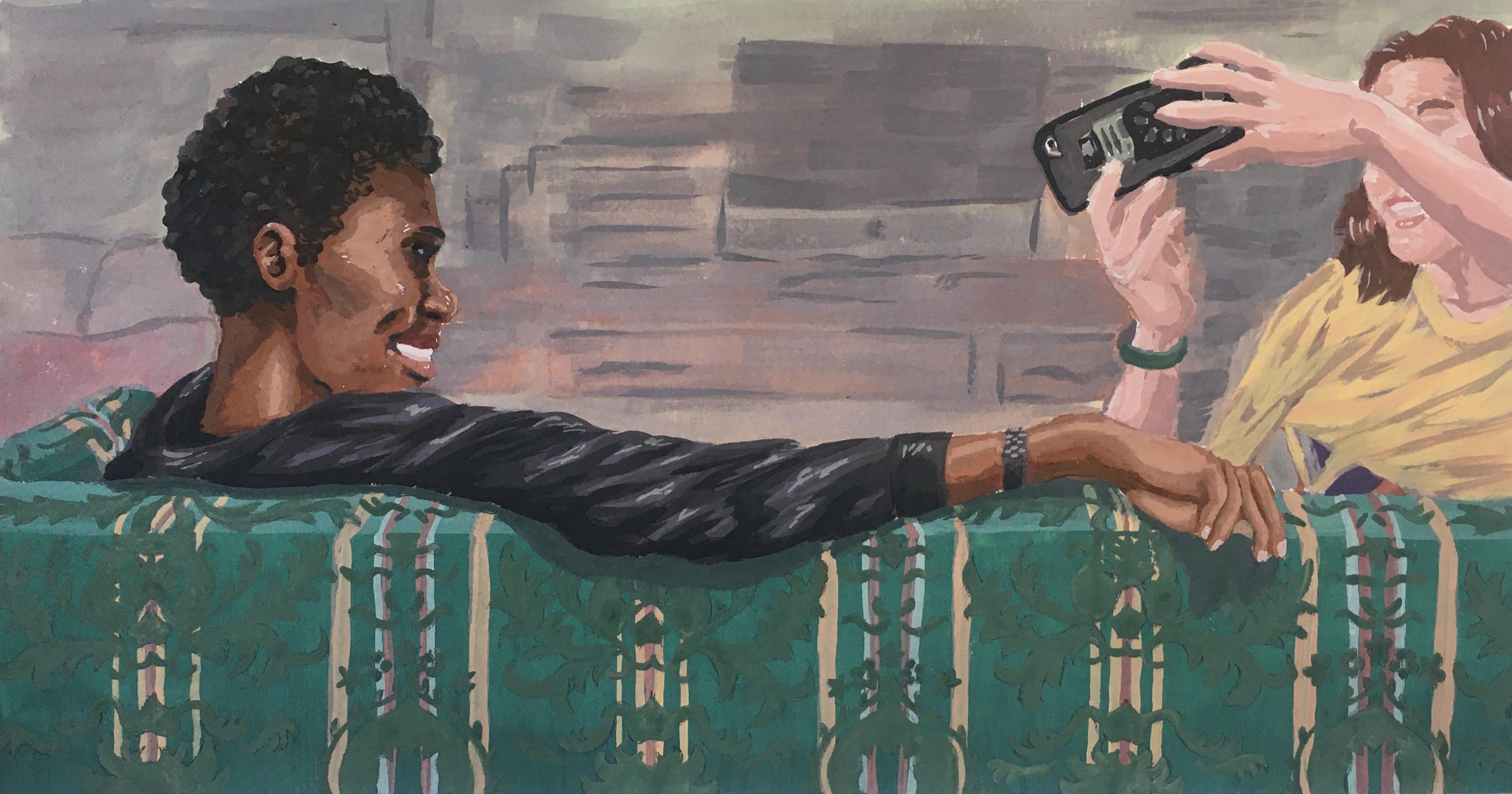 Wanna Sit on the Couch?, Gouache on Paper, 2022